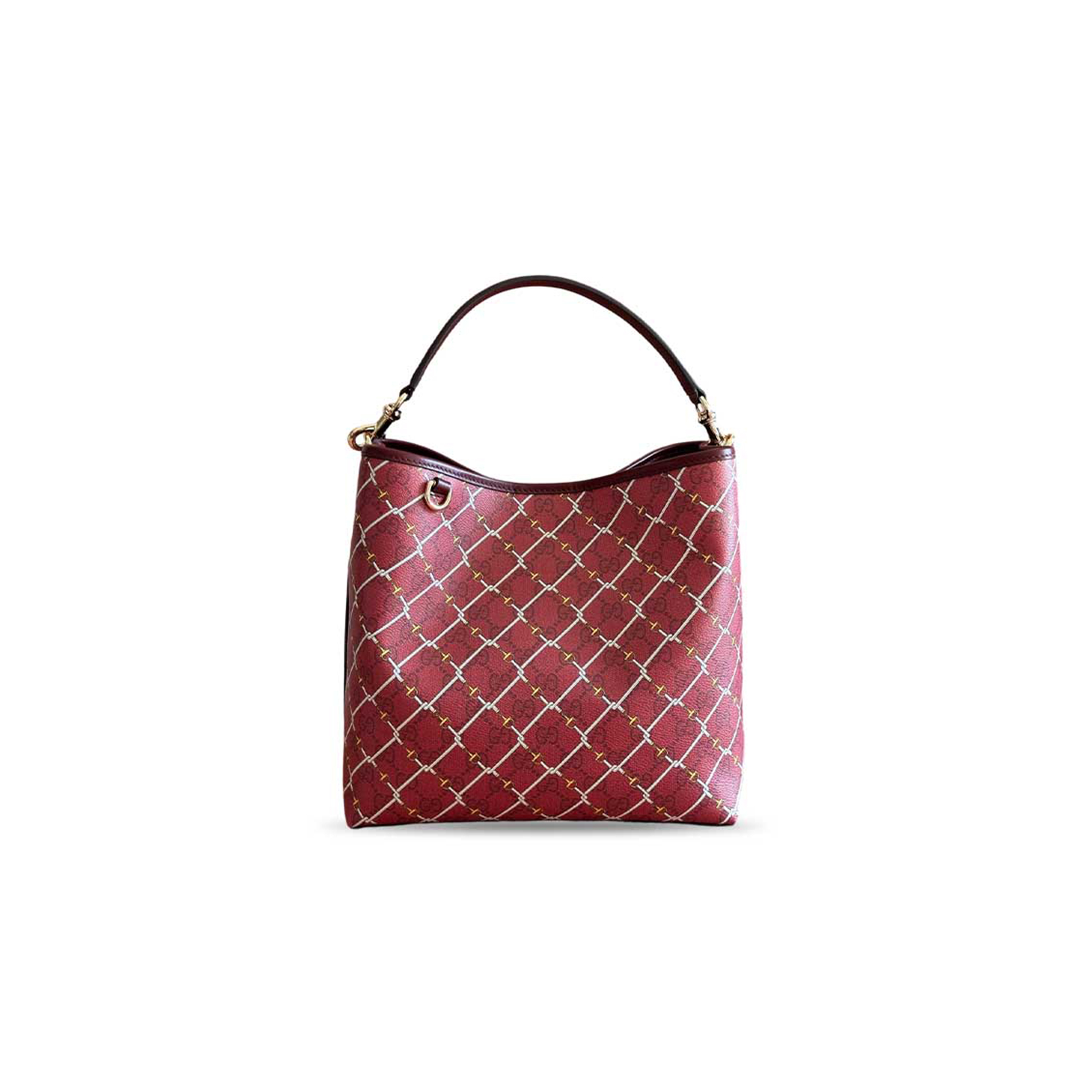 GUCCI GG EMBLEM MEDIUM BUCKET BAG 815103 (25*25*15cm)